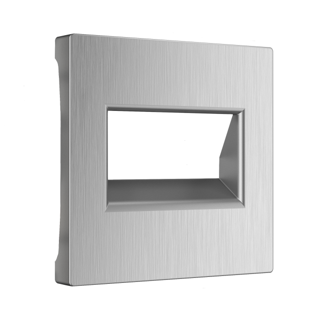 Накладка на механизм Werkel W1191109/ Накладка для двойной розетки Еthernet RJ-45 (серебряный рифленый)
