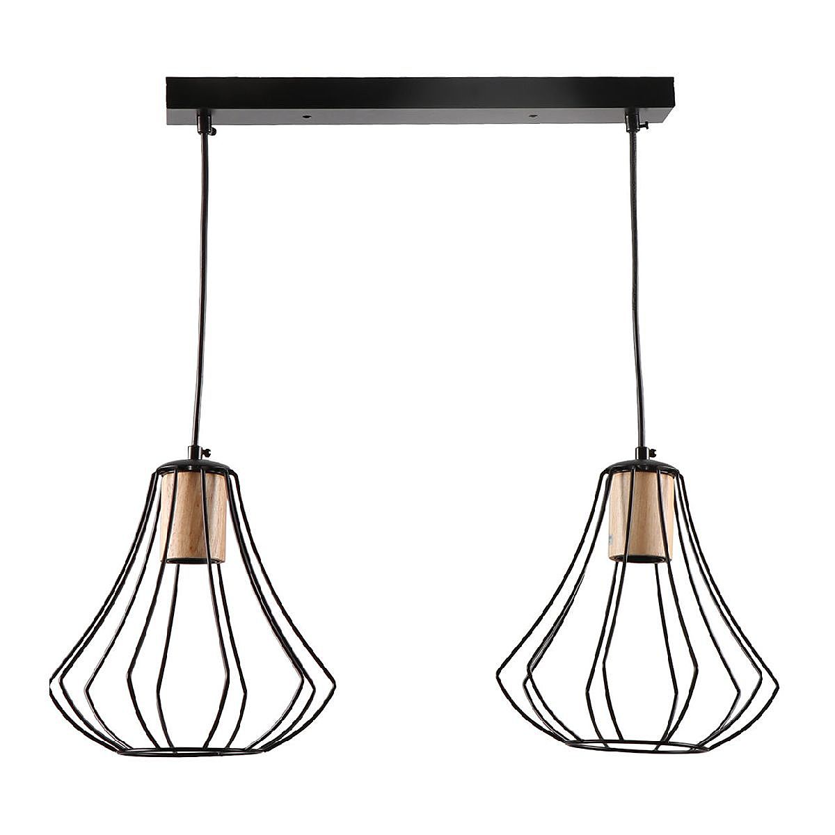 MD.9050-2-P-BK+WOOD Светильник подвесной IMEX MD.9050-2-P-BK+WOOD