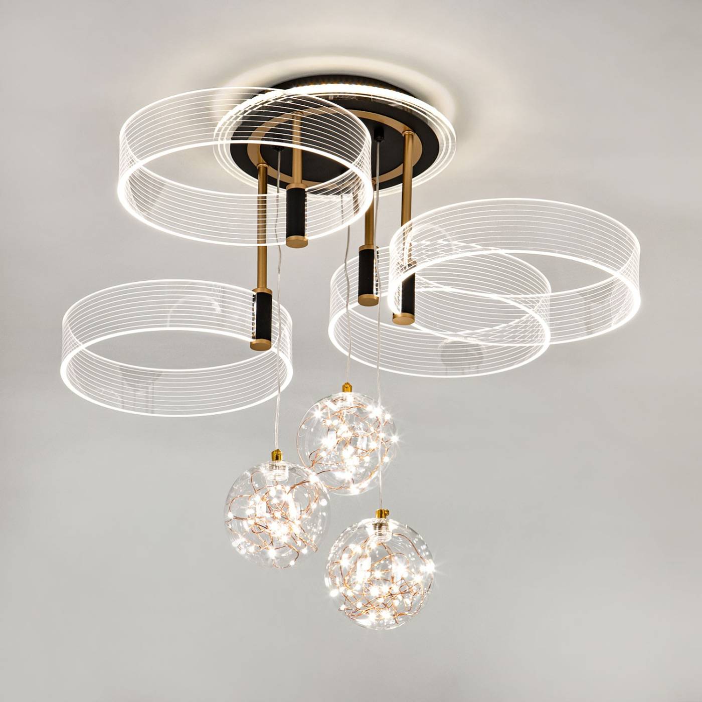 L1040-750 BK Потолочная люстра L LED4U L1040-750 BK
