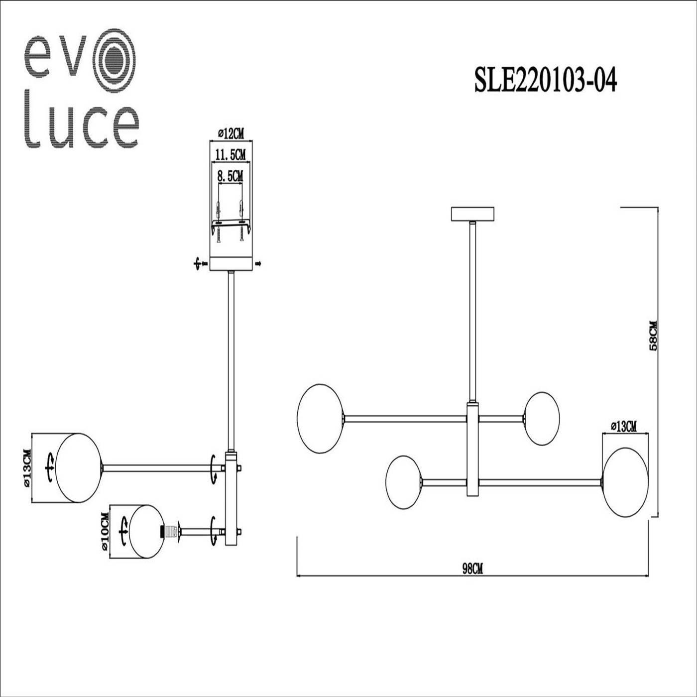 SLE220103-04 Потолочная люстра Evoluce Arcola SLE220103-04