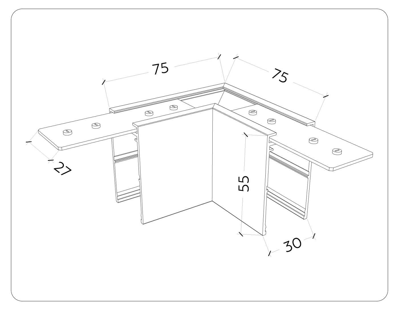 Коннектор угловой для накладного шинопровода Ambrella Magnetic 220V GL1031