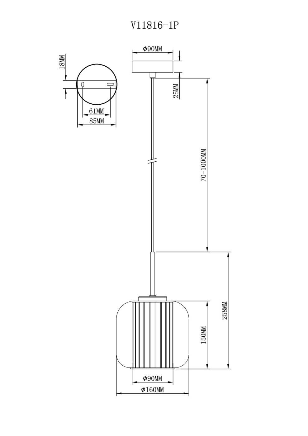 V11816-1P Светильник подвесной Moderli Ember V11816-1P