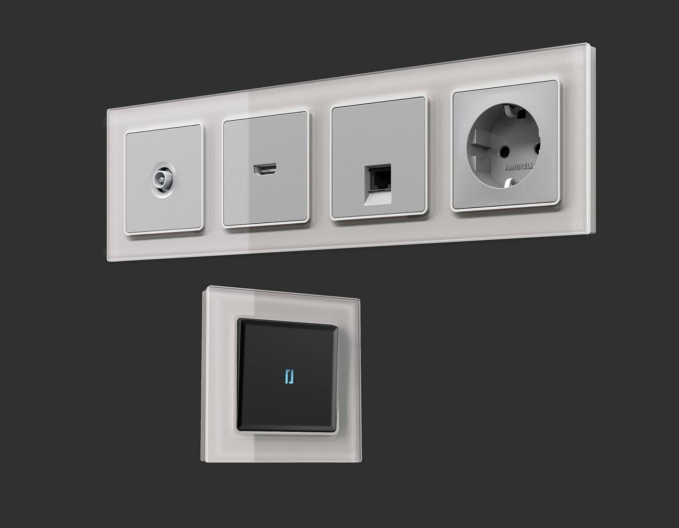 Рамка Ambrella Volt Platos Стекло органическое AF330405