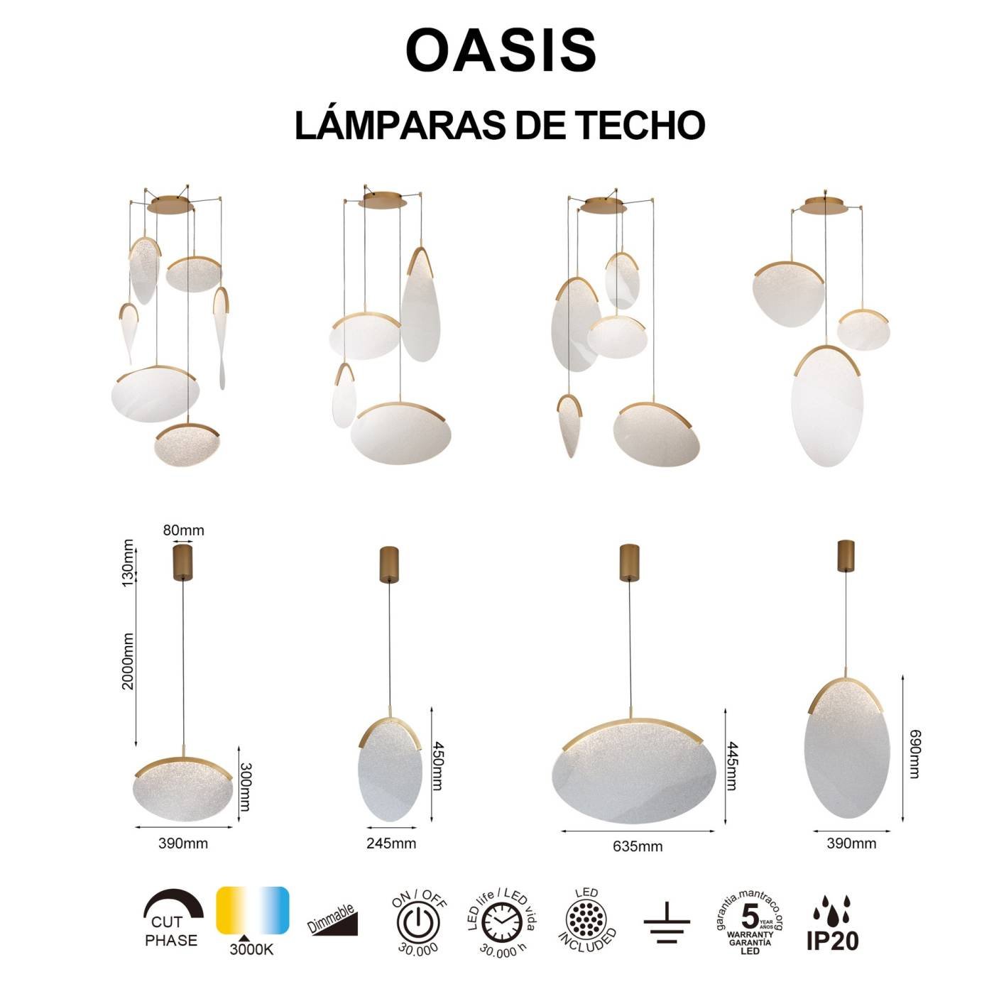 9646 Подвесной светильник OASIS Mantra 9646