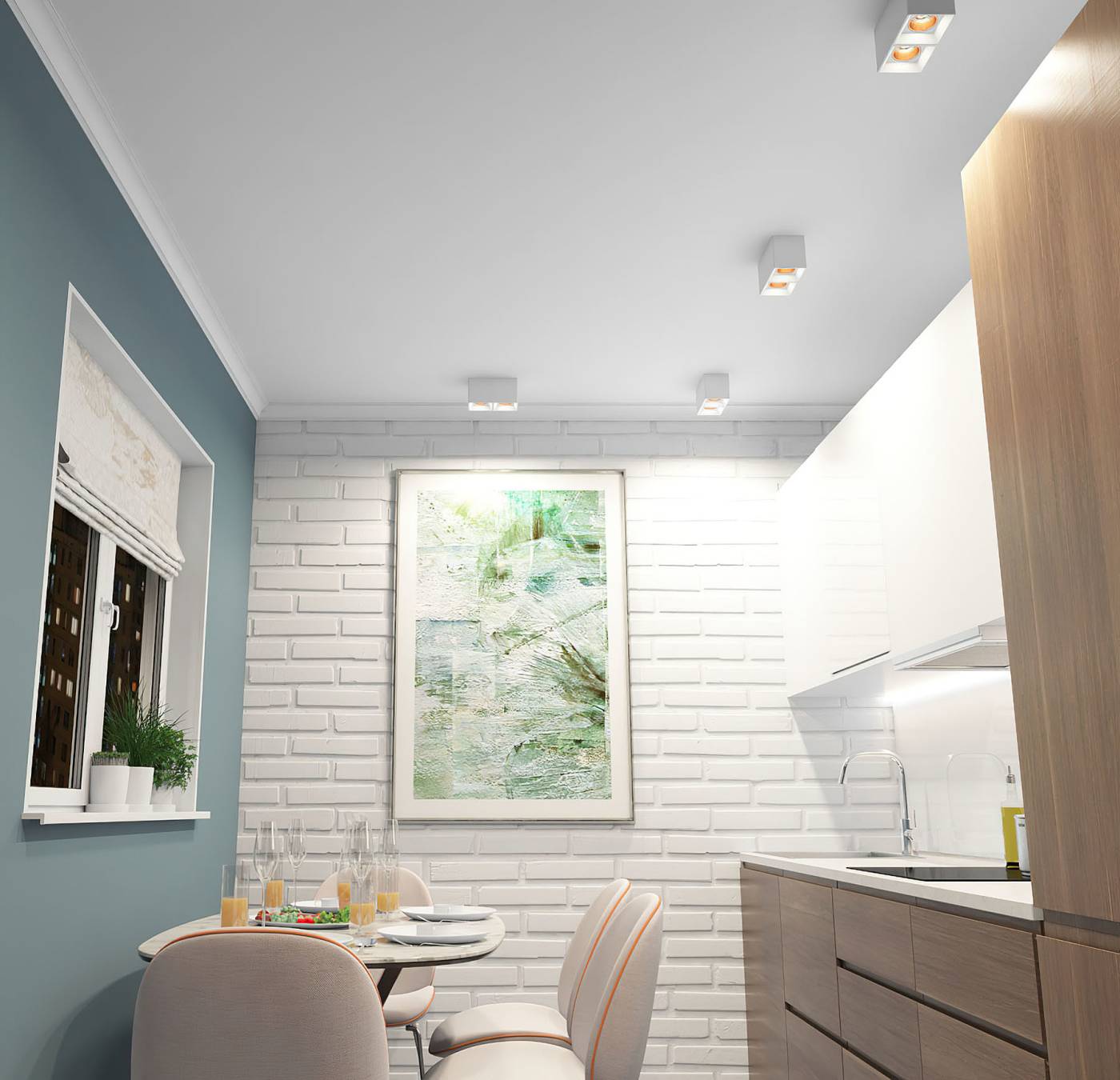 DK3085-WH+BR Накладной светильник Denkirs Dk3020Wbr DK3085-WH+BR