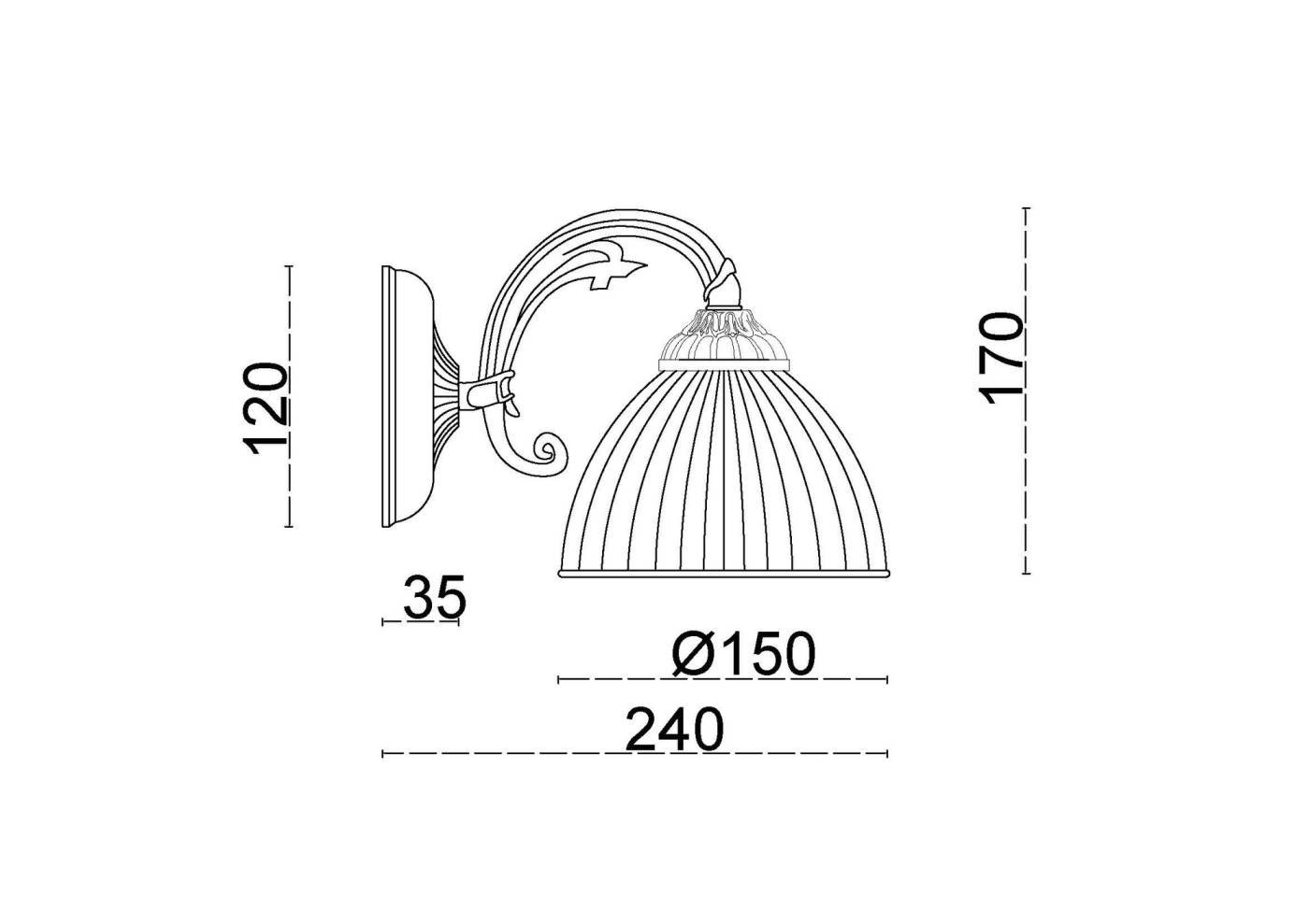 Бра настенное Инес MyFar MR2710-1W