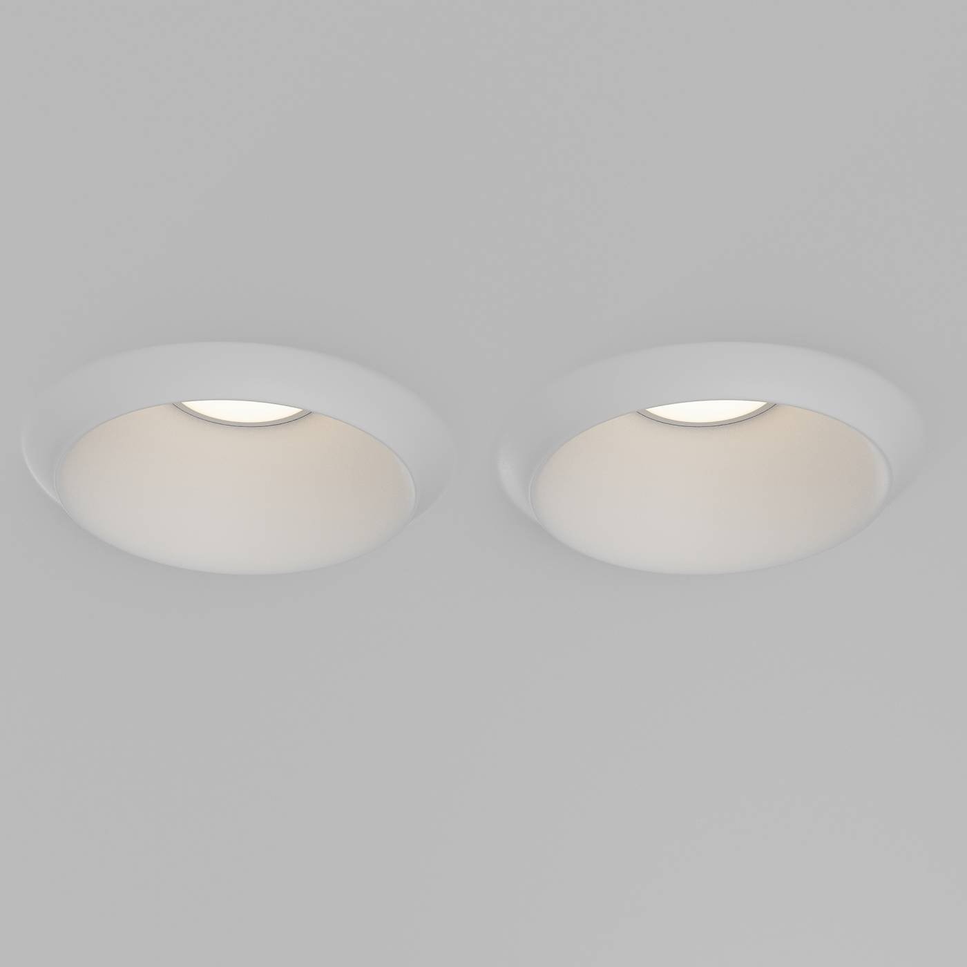 Встраиваемый светильник Maytoni Gyps Modern DL124-GU10-02-TRS-W