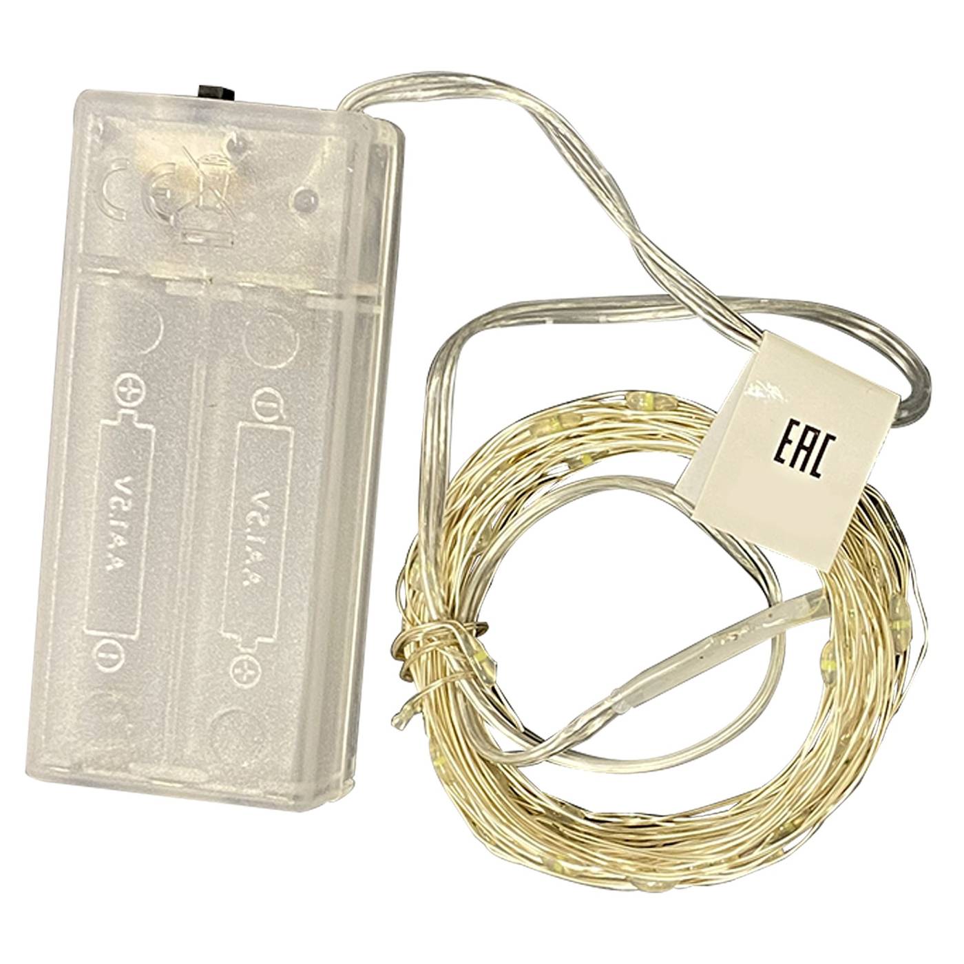 Гирлянда Uniel ULD-S0500-050/SCB/2AA WHITE IP20 DEW