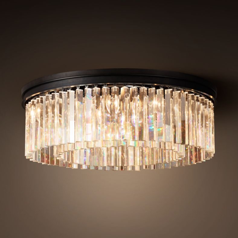 KR0387C-10B/P black/clear Потолочная люстра Delight Collection 1920s Odeon KR0387C-10B/P black/clear
