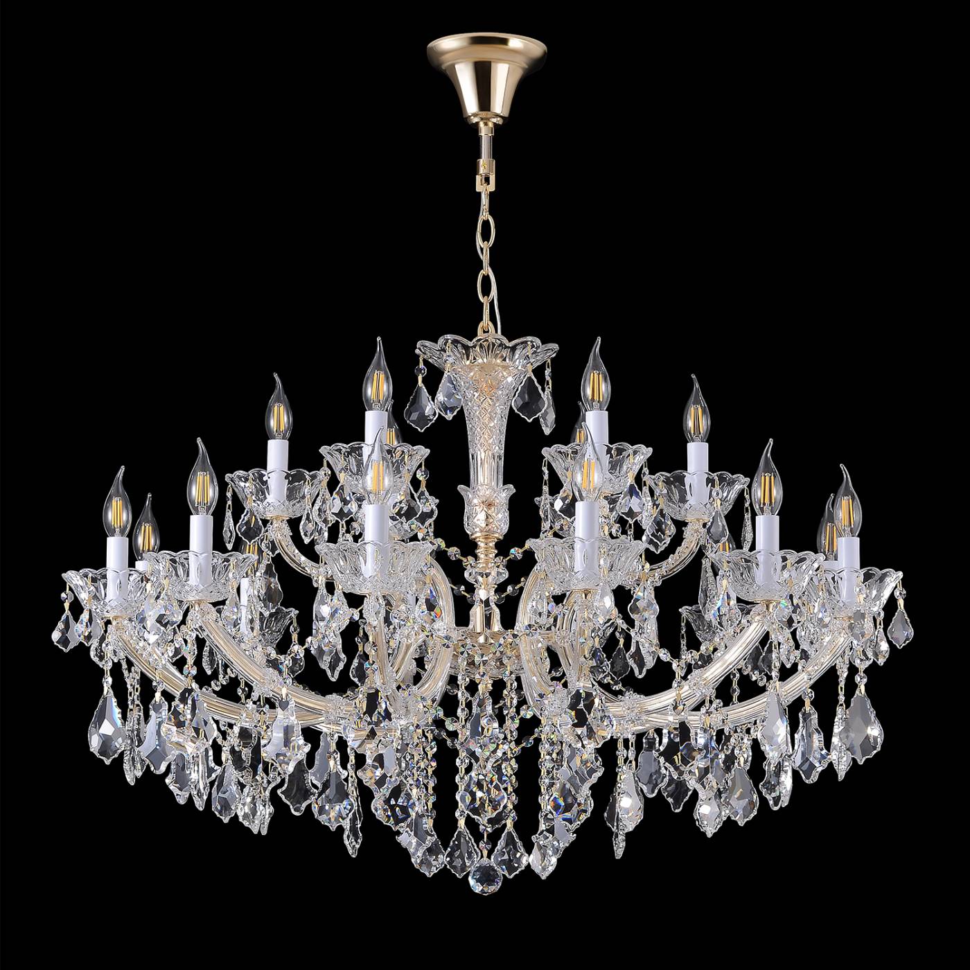 CRISTELLE SP12+6 GOLD Подвесная люстра CRISTELLE Crystal Lux CRISTELLE SP12+6 GOLD