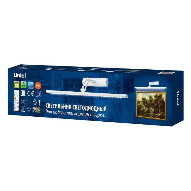 Подсветка зеркал и полок Uniel ULT-F34-7W/4000K IP20 BLACK