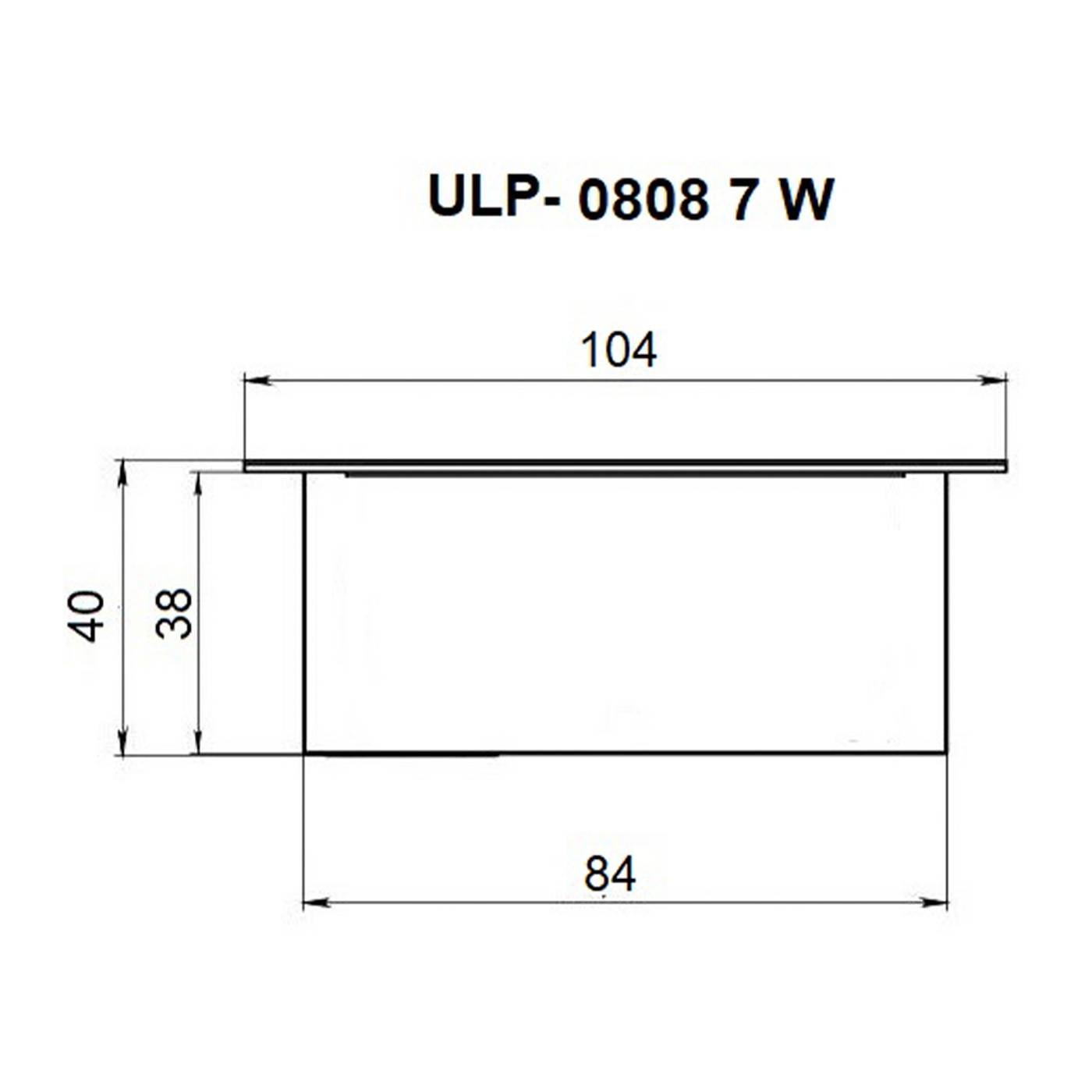 Встраиваемый светильник Uniel Grilyato mini ULP-0808 42W/4000К IP40 GRILYATO BLACK KIT06