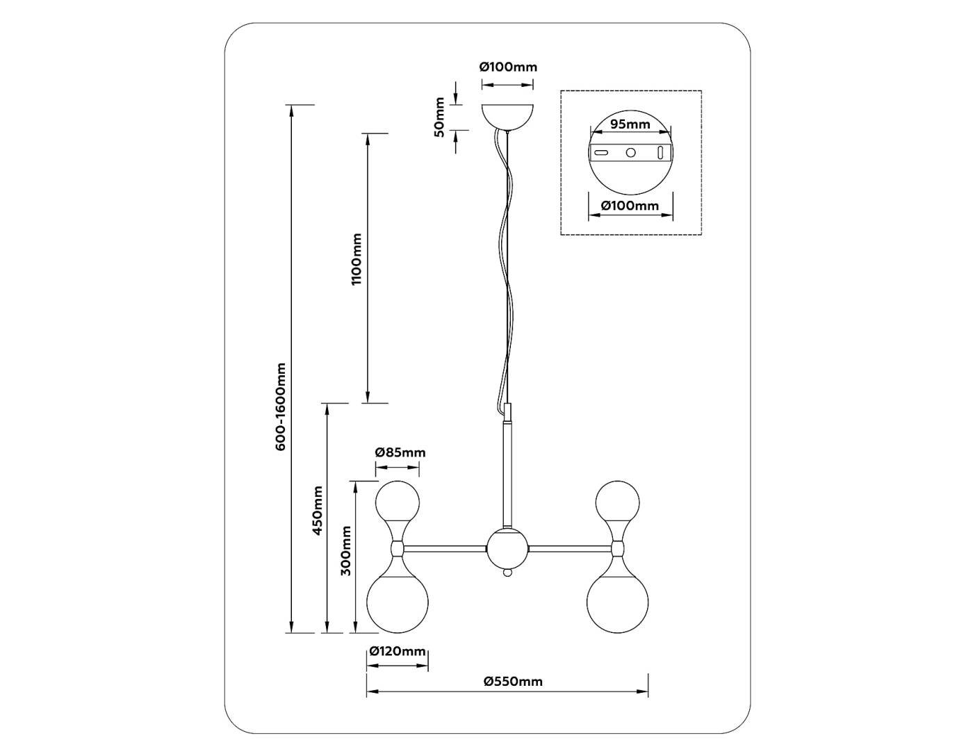 LH51050 Подвесная люстра Ambrella Modern LH51050
