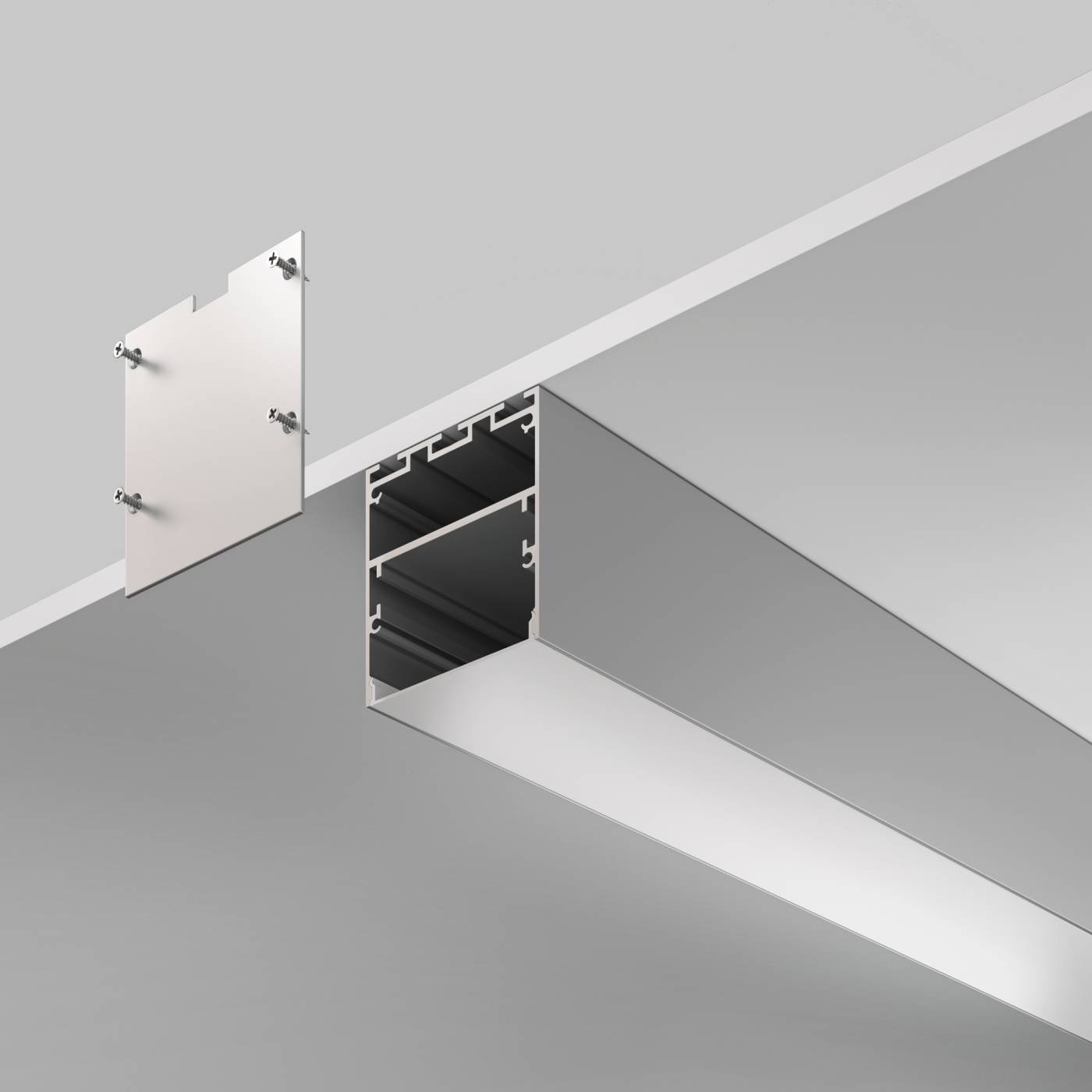 Алюминиевый профиль подвесной -накладной 50x50 Maytoni Алюминиевый профиль ALM-5050-S-2M