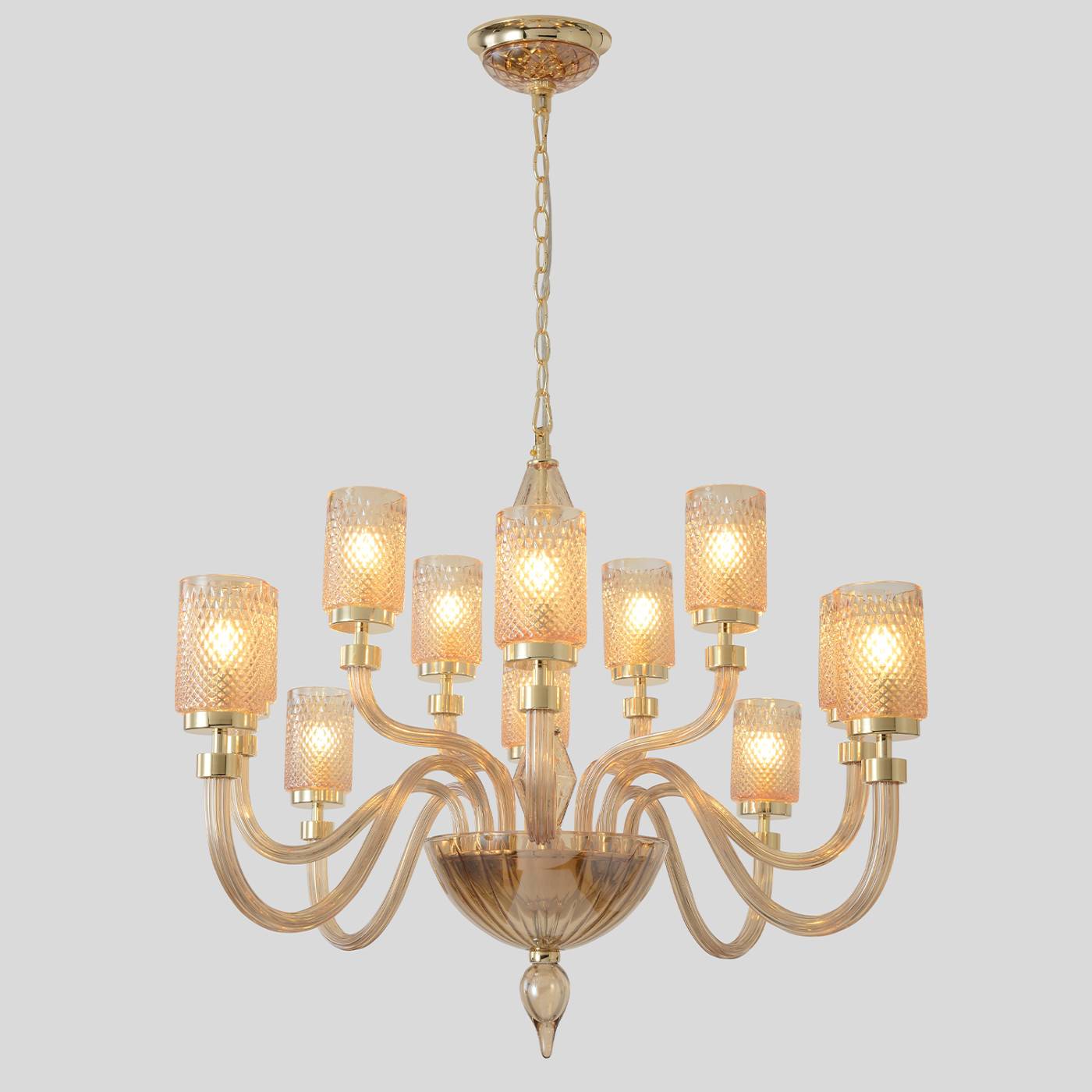 SILVESTRO SP12 AMBER Подвесная люстра Crystal Lux Silvestro SILVESTRO SP12 AMBER
