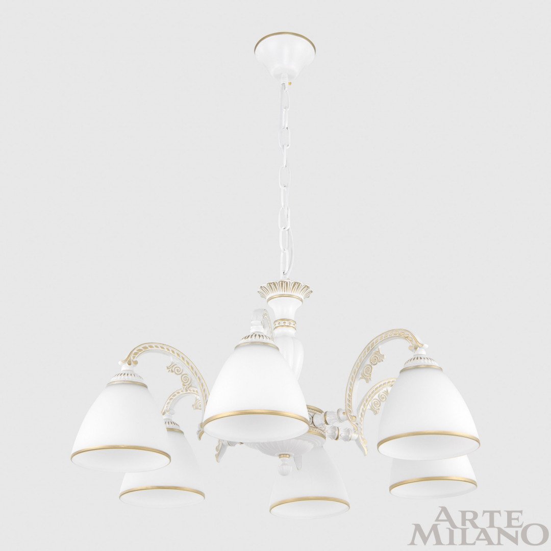 340837/6 WT+G Подвесная люстра Arte Milano Am340837 340837/6 WT+G