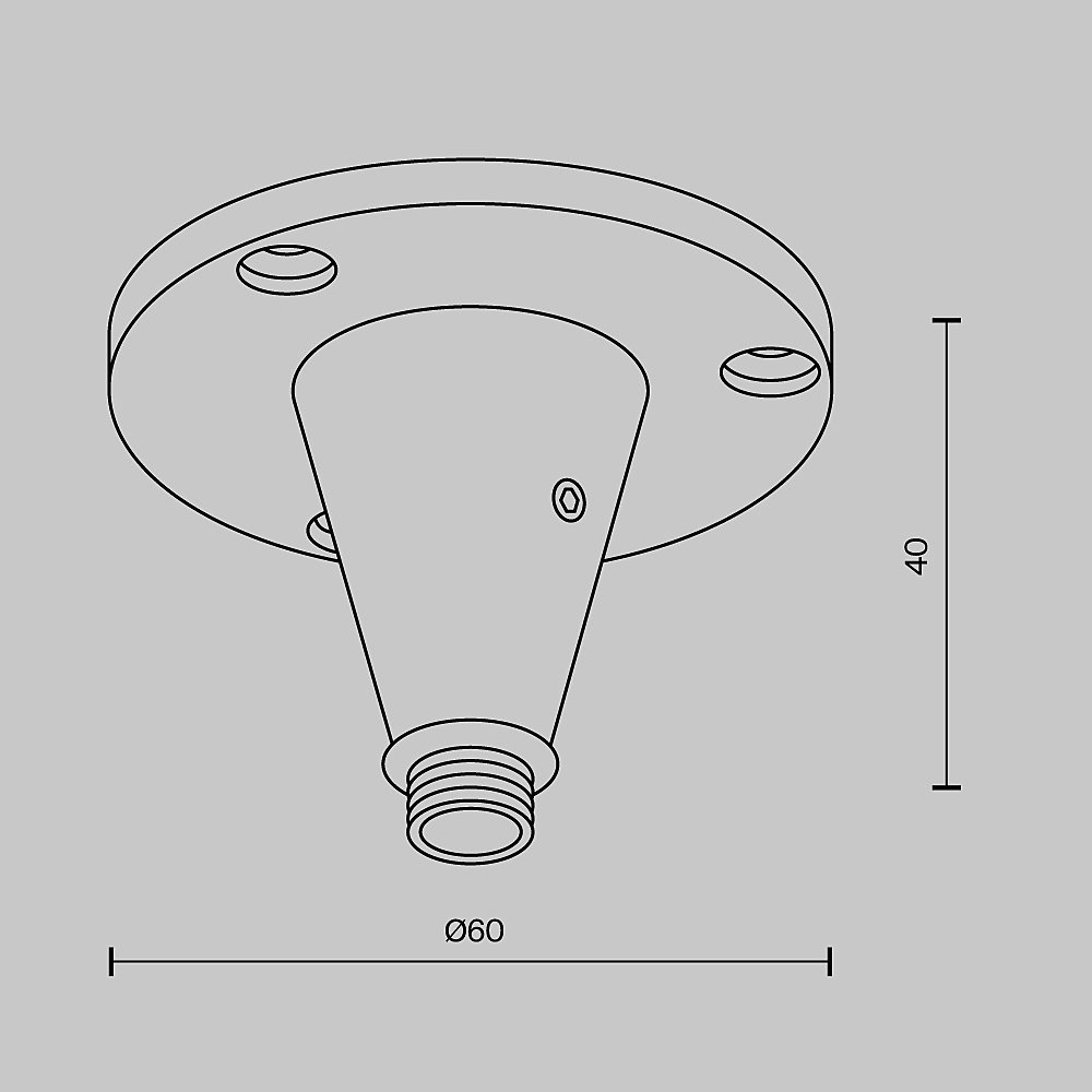 Фиксатор для накладного монтажа системы Shelf Maytoni Accessories for system Shelf CA026BS-B