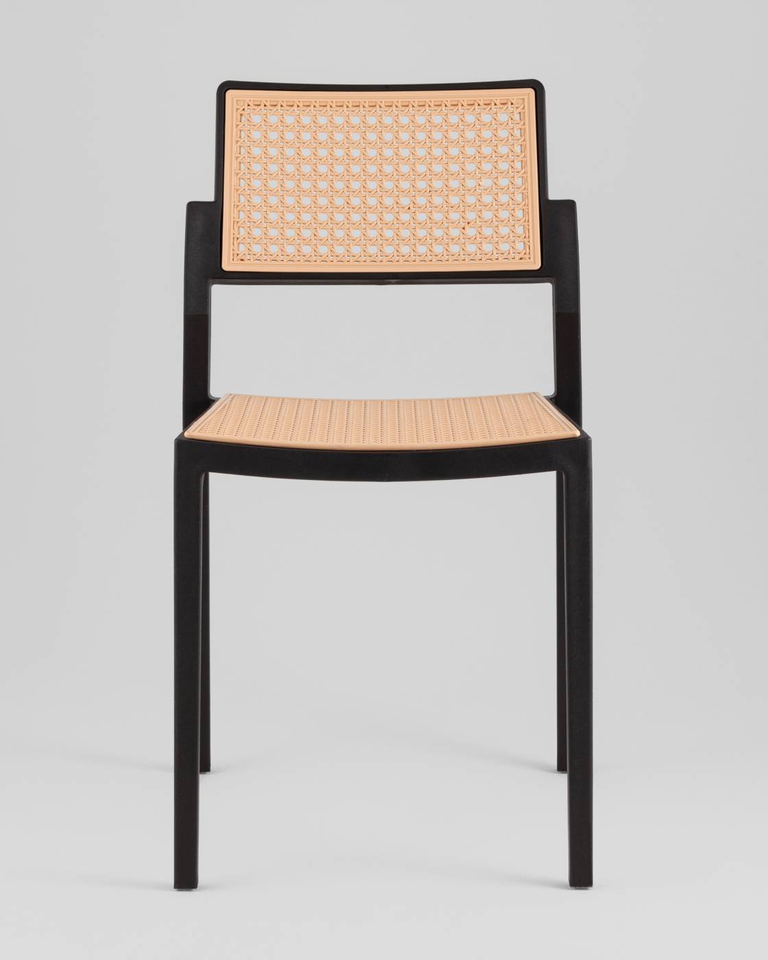 8059 black/beige Стул пластиковый Stool Group Milto 8059 black/beige