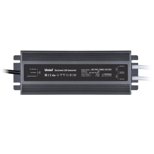 Блок питания ультратонкий, 150Вт Uniel UET-VAF-150B67 24V IP67 2 выхода