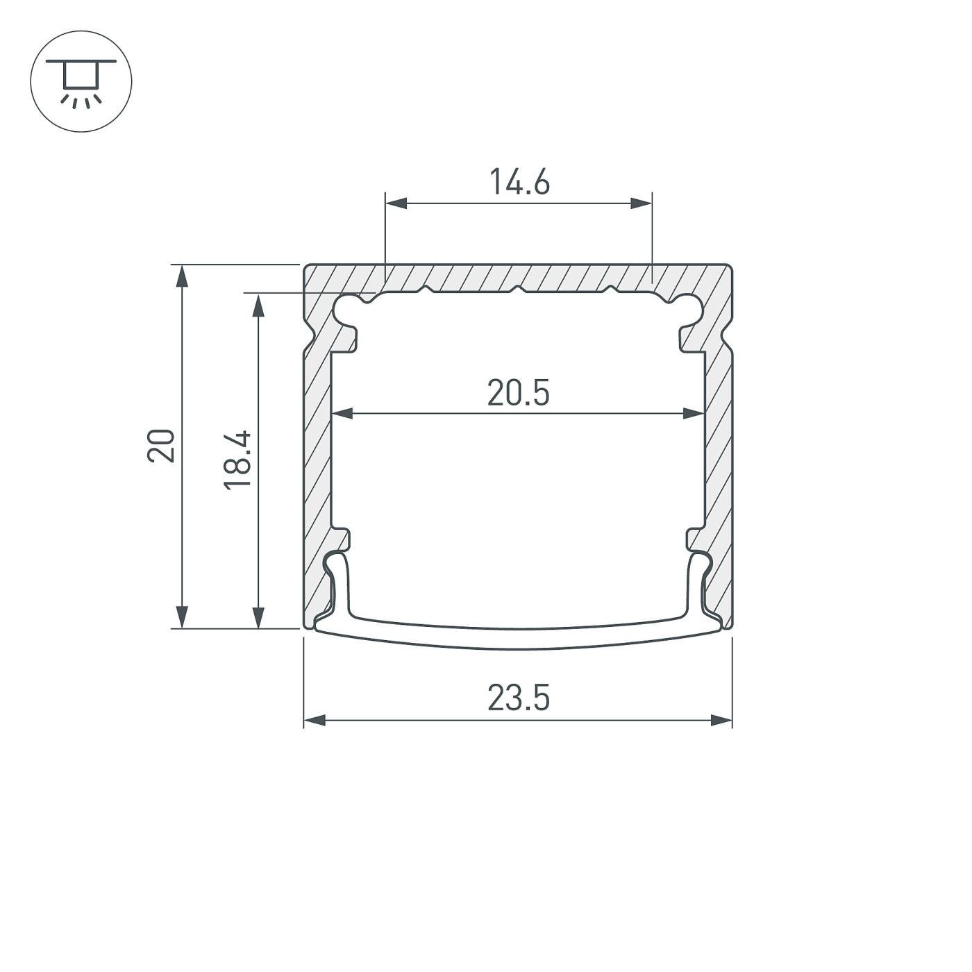 Профиль Arlight Sl-Fantom 055756
