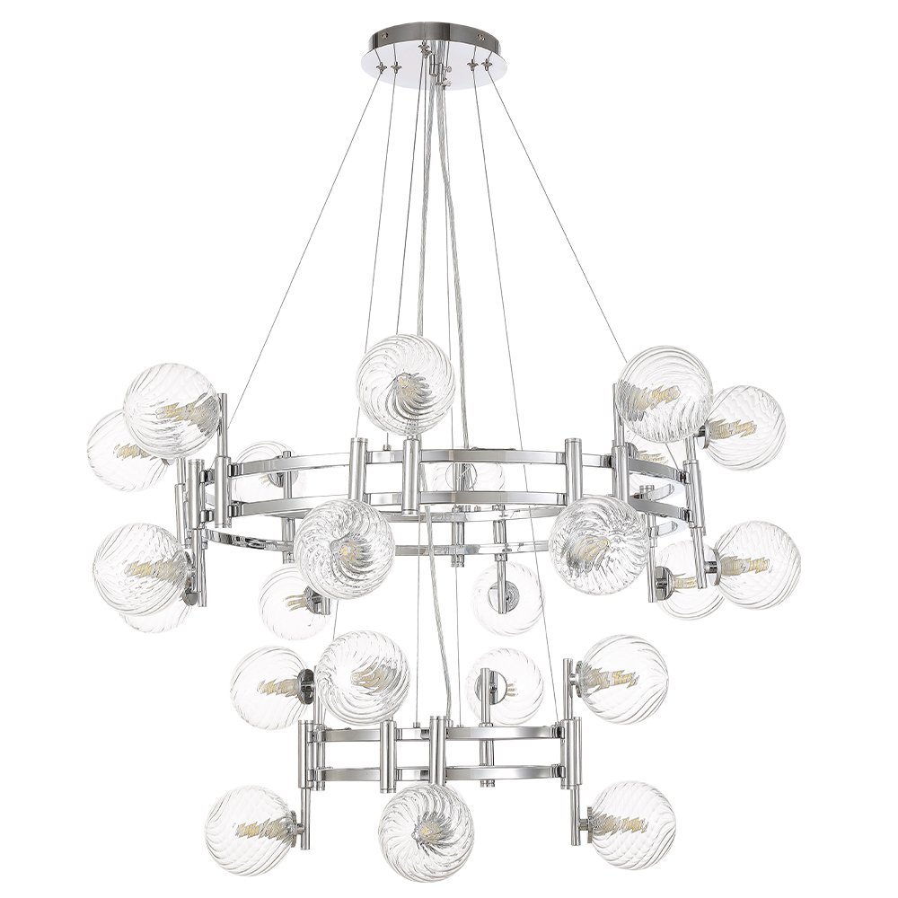 LUXURY SP16+8 CHROME Подвесная люстра Crystal Lux Luxury LUXURY SP16+8 CHROME