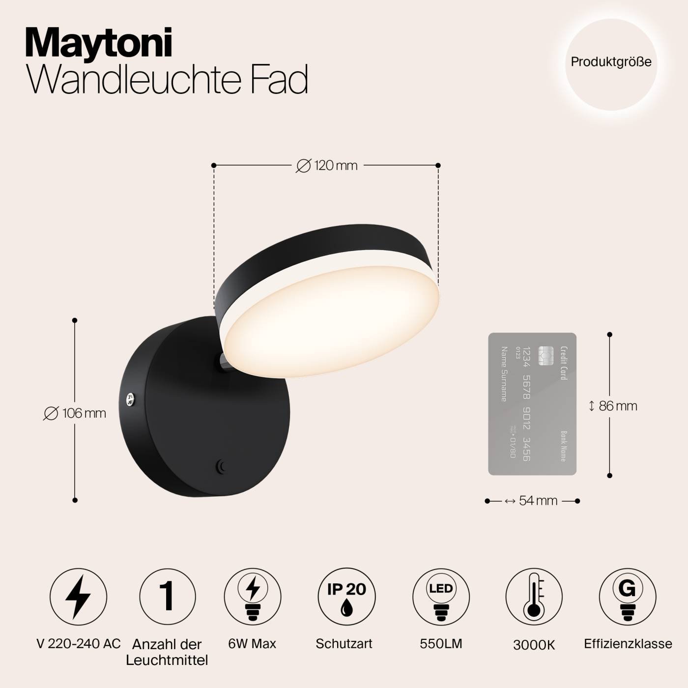 MOD070WL-L8B3K Настенное бра Maytoni Fad MOD070WL-L8B3K