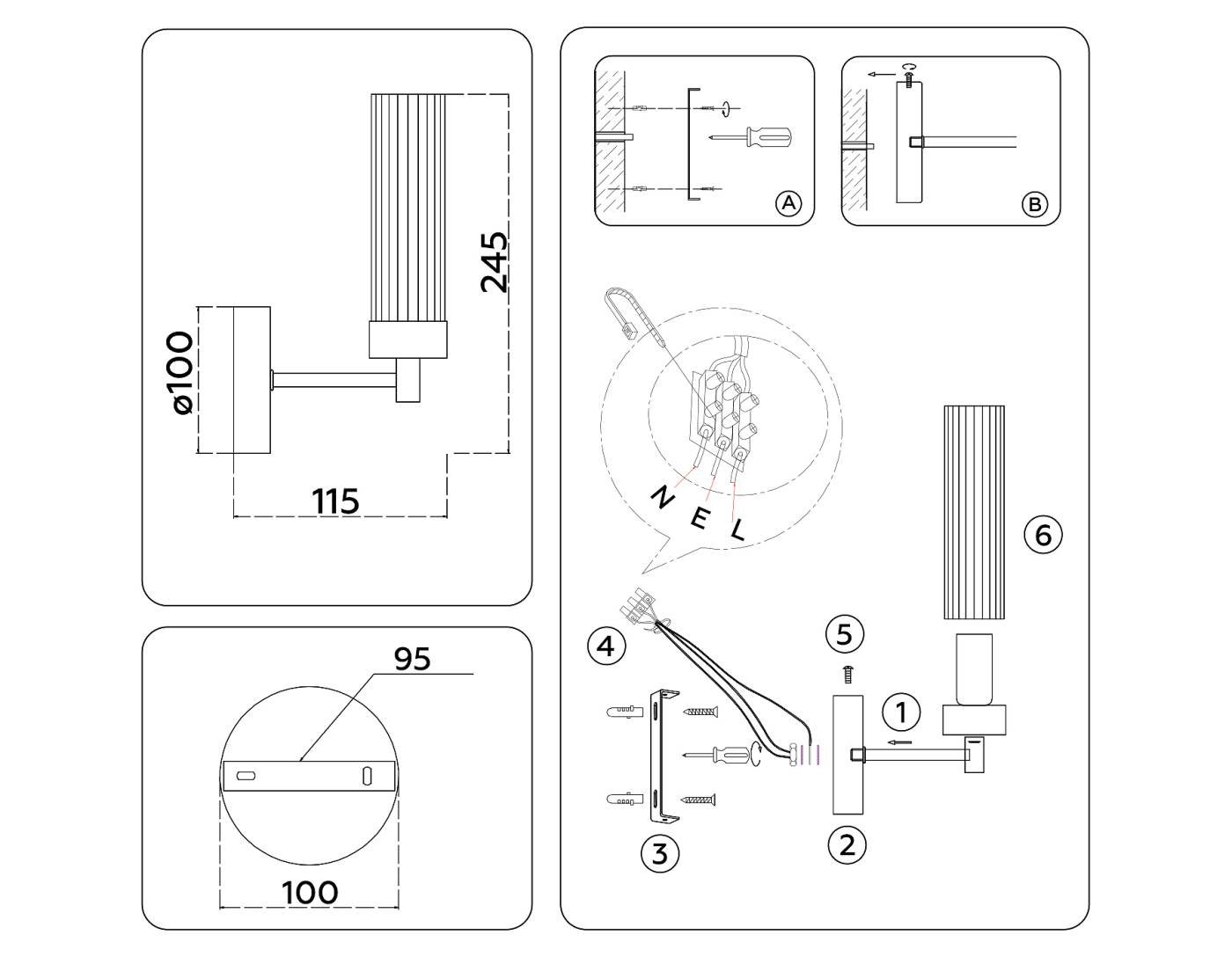 Настенное бра Ambrella Modern LH55164