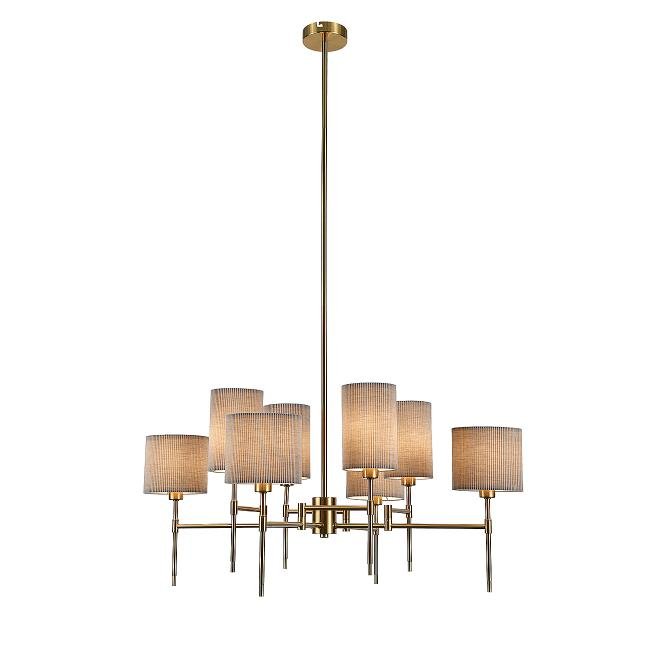 V000537 Люстра на штанге Indigo Plisse V000537 13033/8R Brass