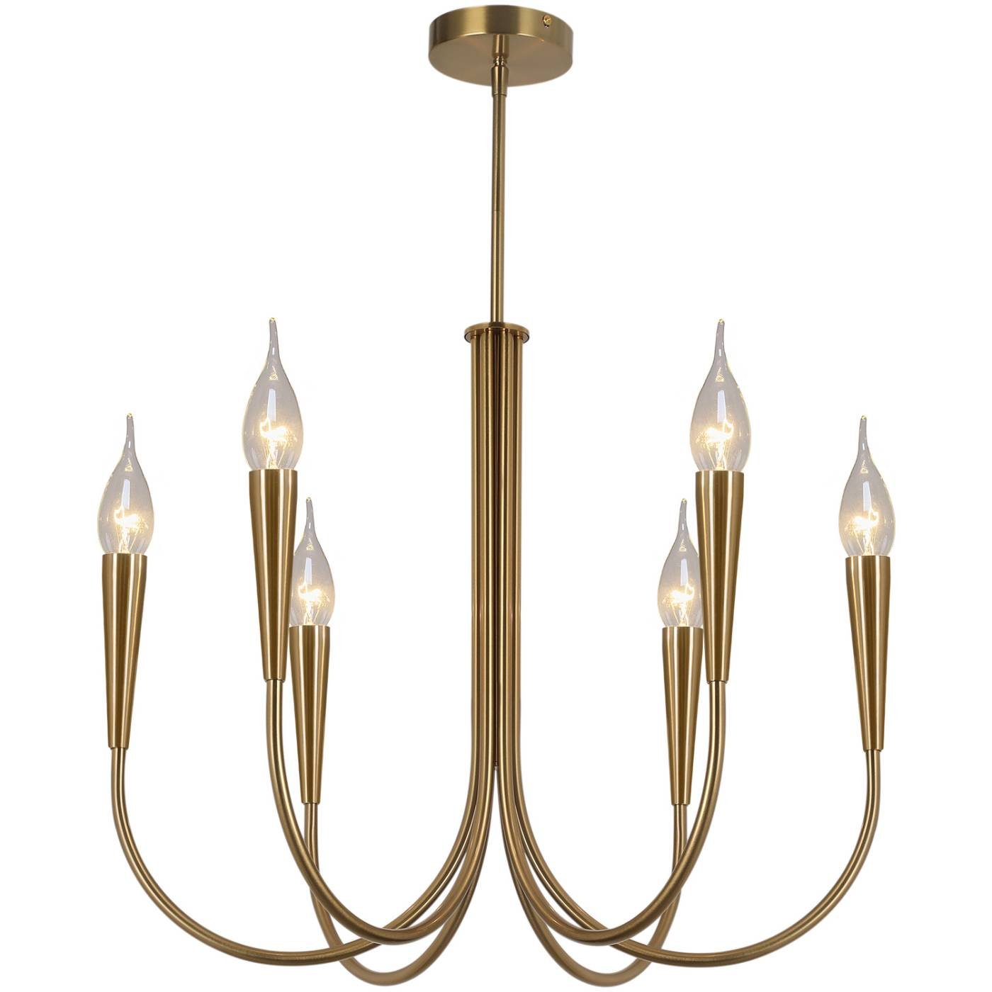 Люстра на штанге ILLUMICO IL0441-6P-79 BRASS VASE