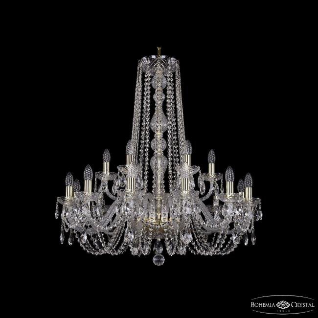 Подвесная хрустальная люстра 1402 Bohemia 1402/12+6/300/h-90 G