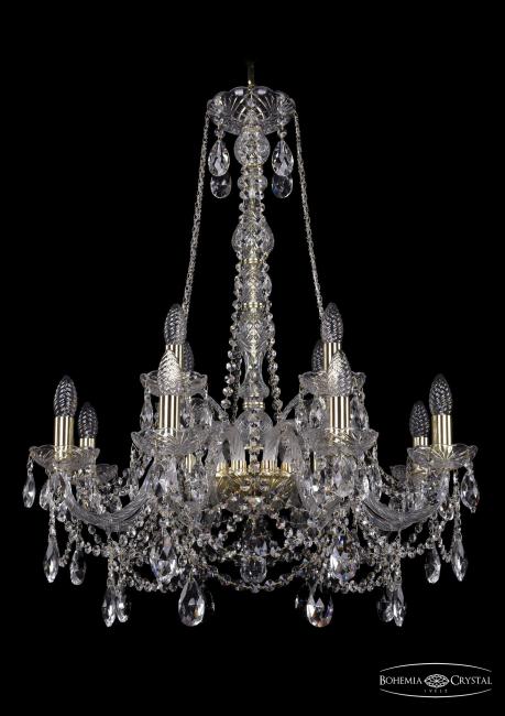 Подвесная хрустальная люстра 1411 Bohemia 1411/8+4/240/h-83 G