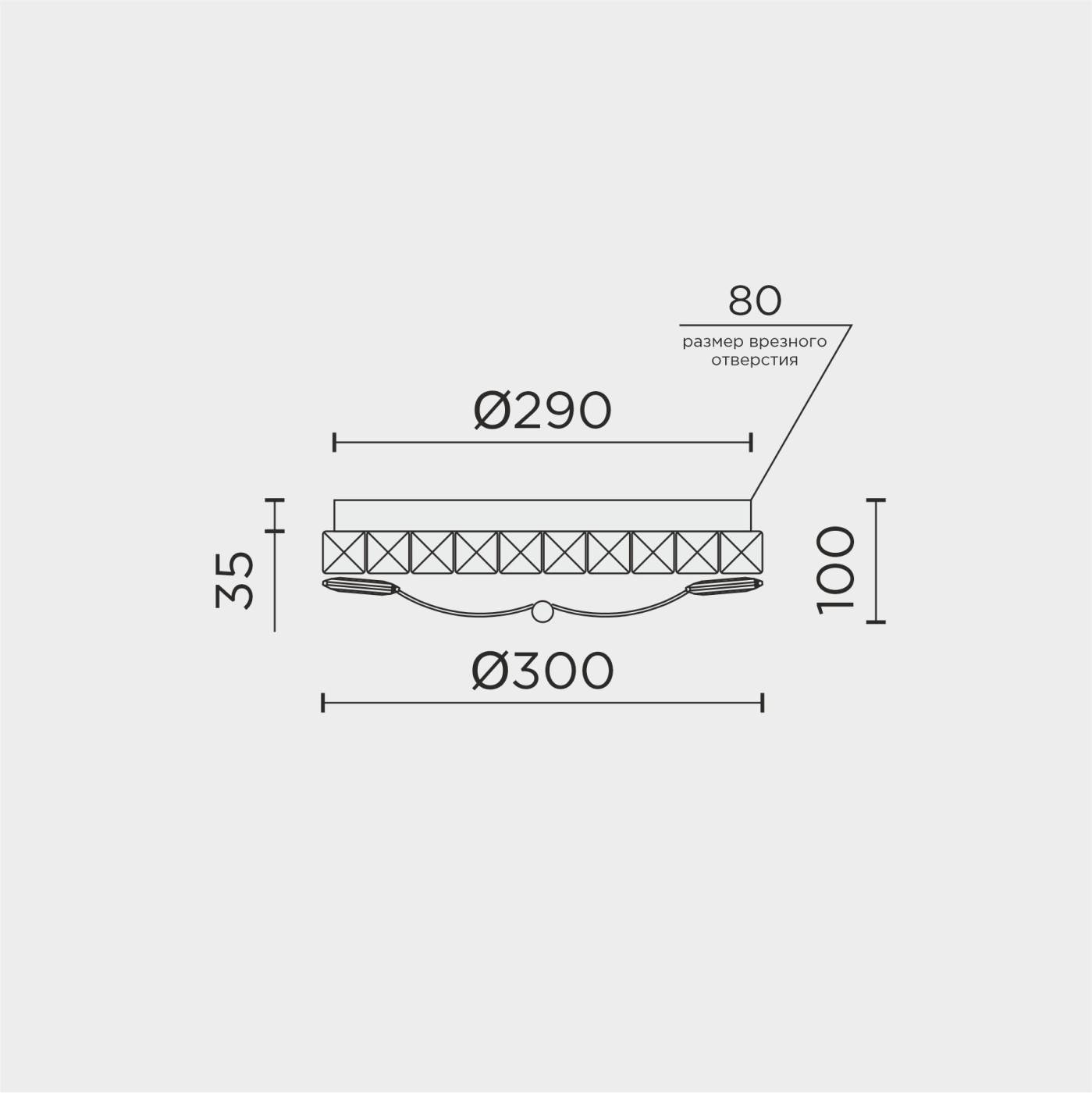 L1146-300 GD Потолочный светильник L LED4U L1146-300 GD
