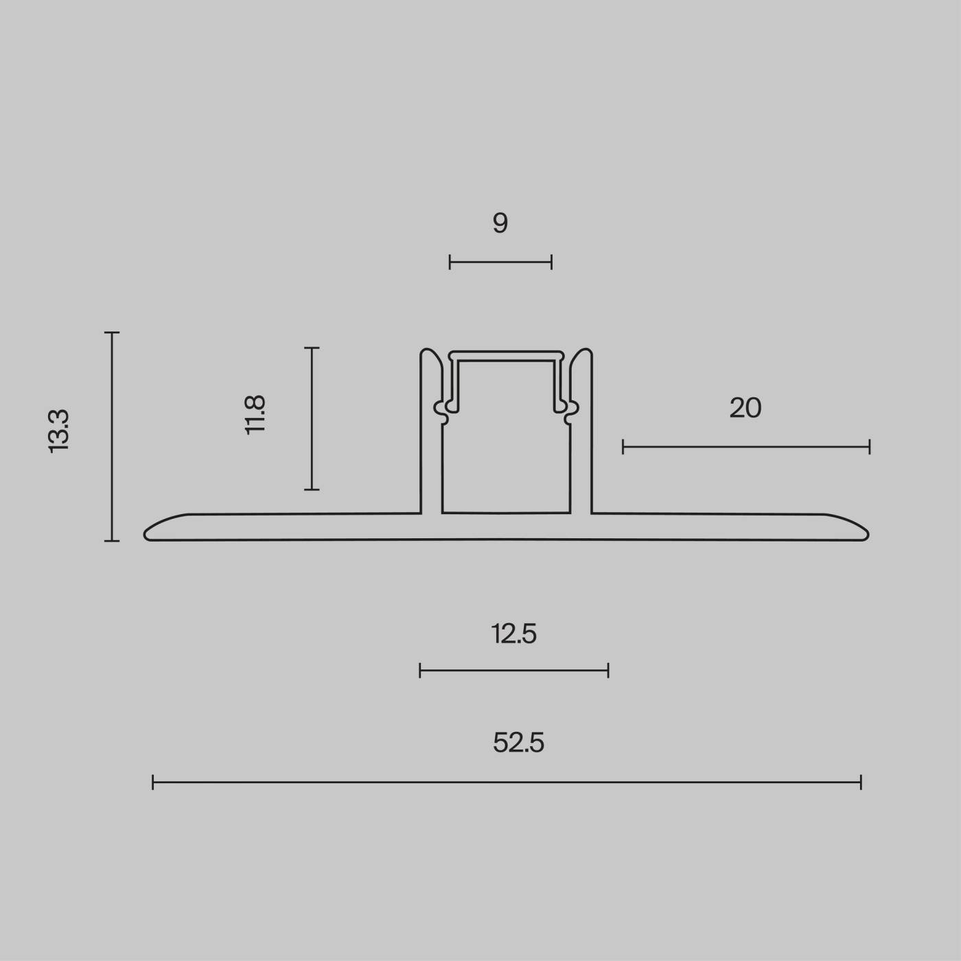 Алюминиевый профиль скрытого монтажа 53x13 Maytoni Алюминиевый профиль ALM-5313B-S-2M
