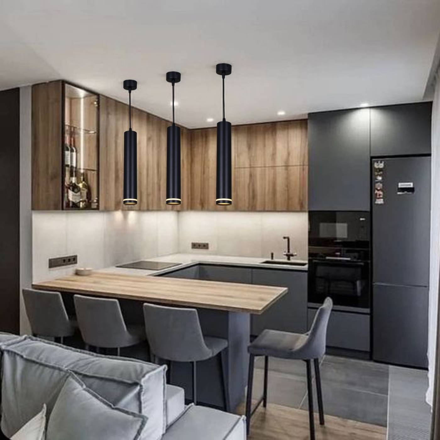 Подвесной светильник Reluce 16001-0.9-001LD 300mm GU10 BK