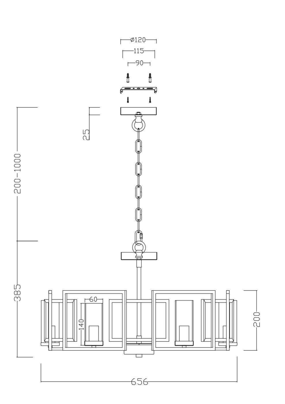 H009PL-06G Подвесная люстра Maytoni Bowi H009PL-06G