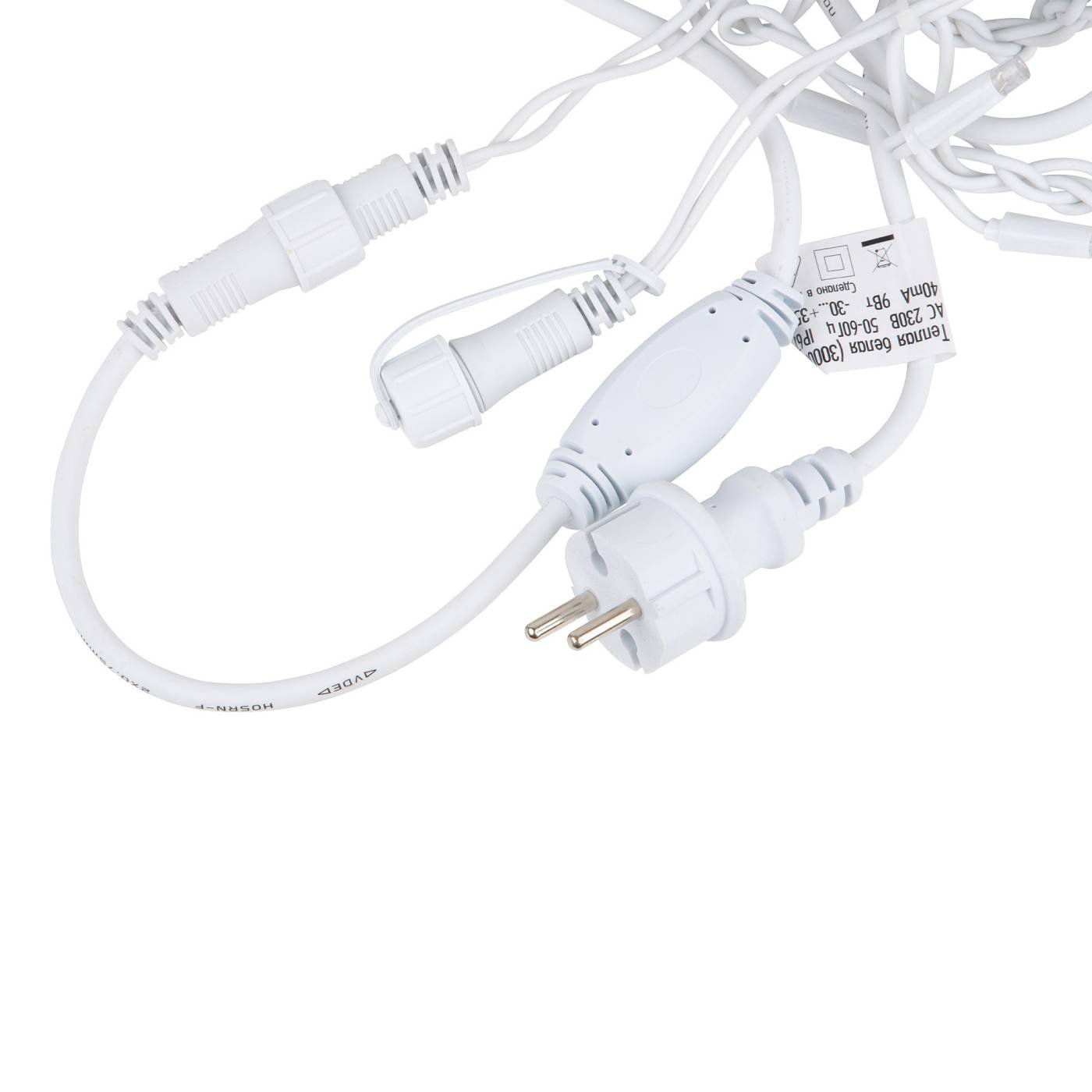 Бахрома светодиодная со статическим свечением, 3м Uniel ULD-B3010-200/SWK WARM WHITE IP67