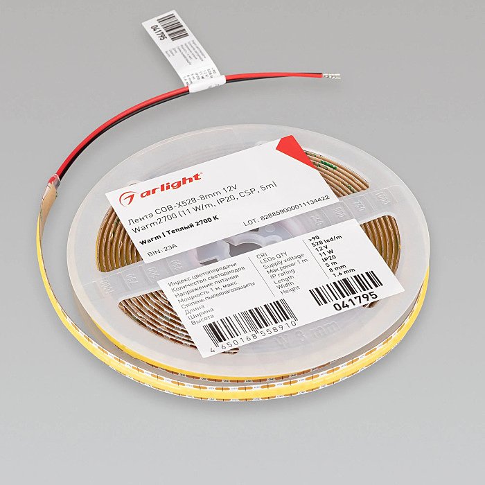 Светодиодная лента Arlight Cob Открытая 041795