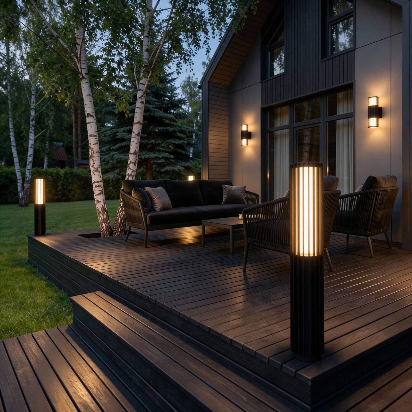 Уличный наземный светильник Elektrostandard Entero Entero (35189/F) 3000K черный