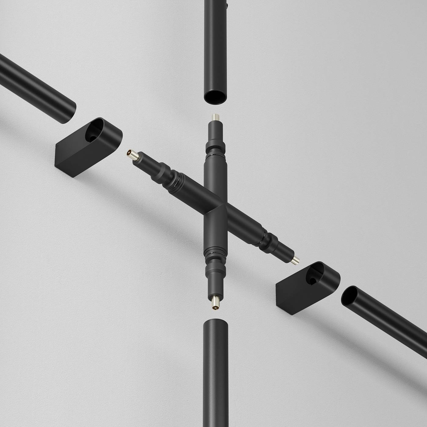 X образный коннектор для штанговой системы Axity Maytoni Accessories for system Axity CA008TX-B