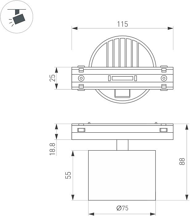 044466 Трековый светильник Arlight Mag-Vibe 044466