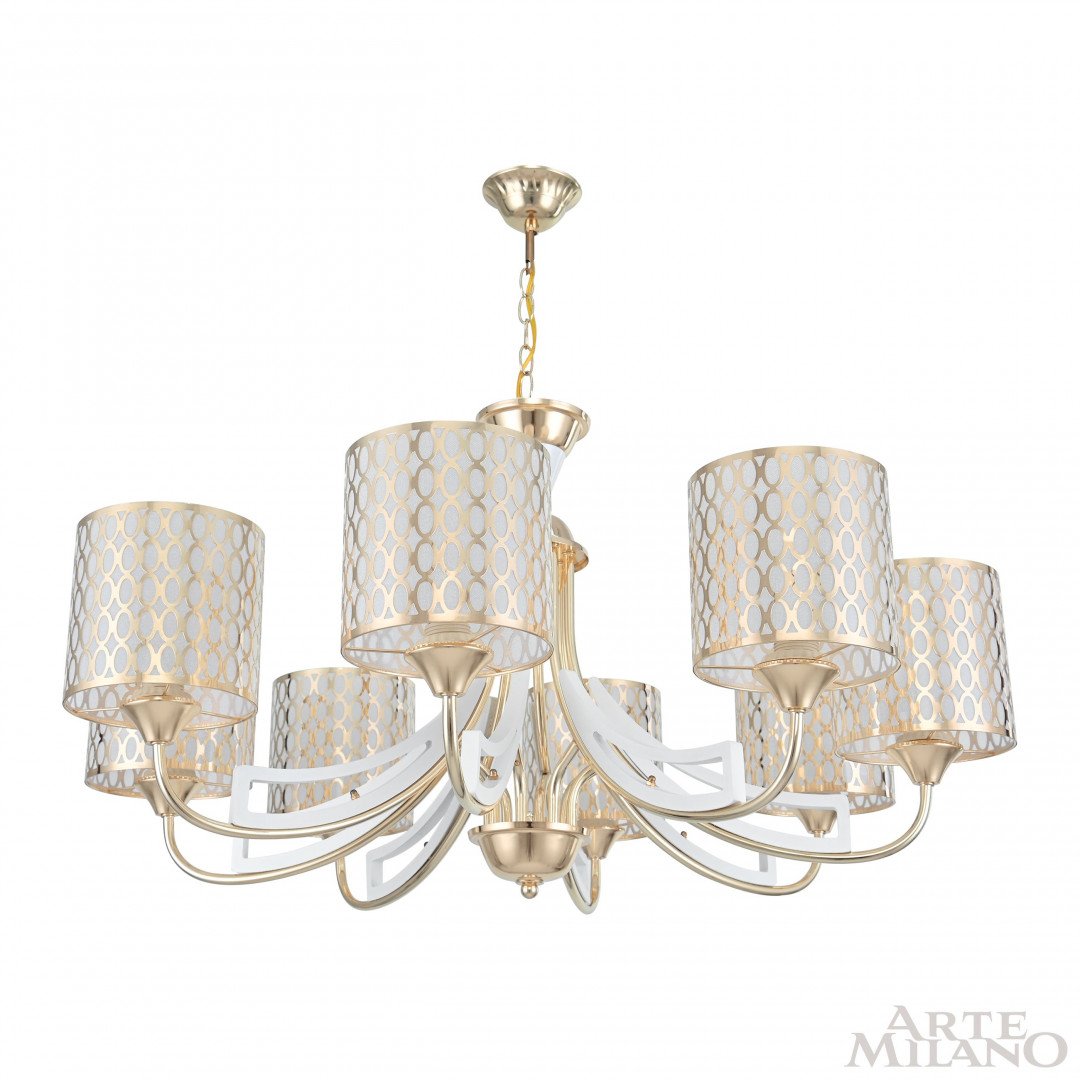 303387/8 Wh/Gd Подвесная люстра Arte Milano Florentia-3387 303387/8 Wh/Gd