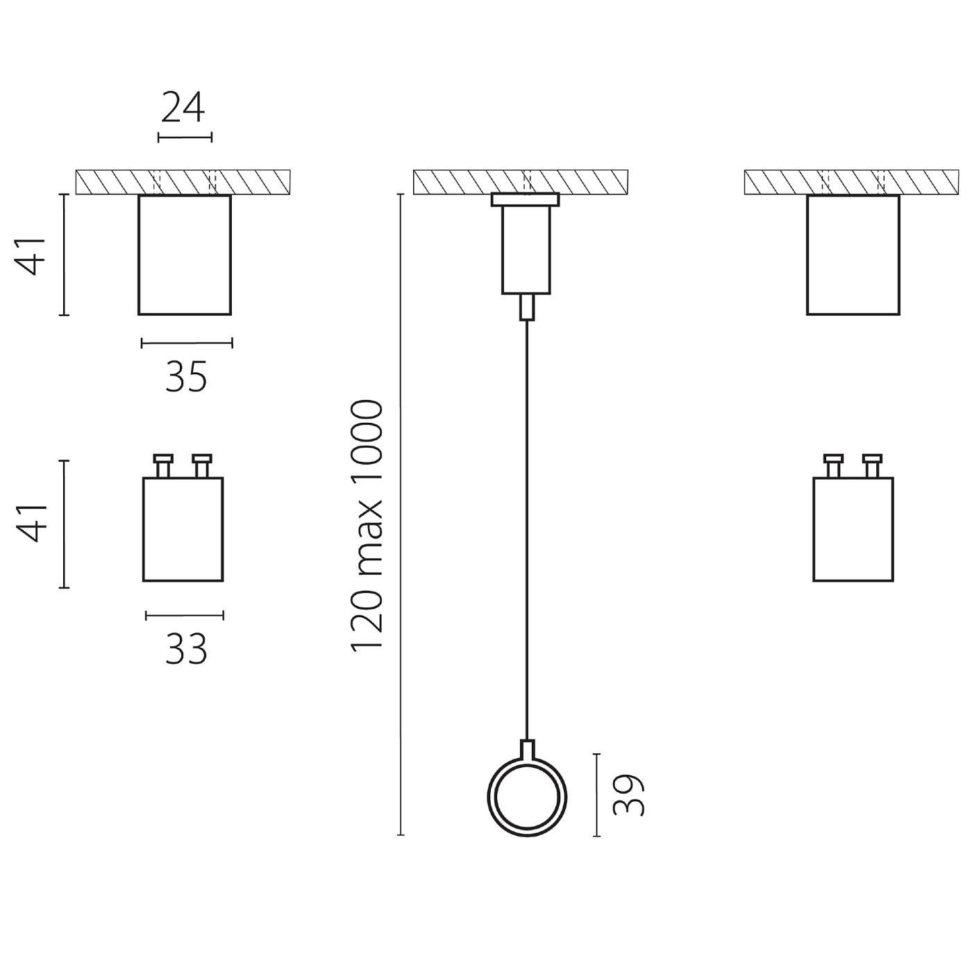 Комплект вертикального крепежа двойной к силикон профилю 4428хх (D28) Lightstar Profiled 442891
