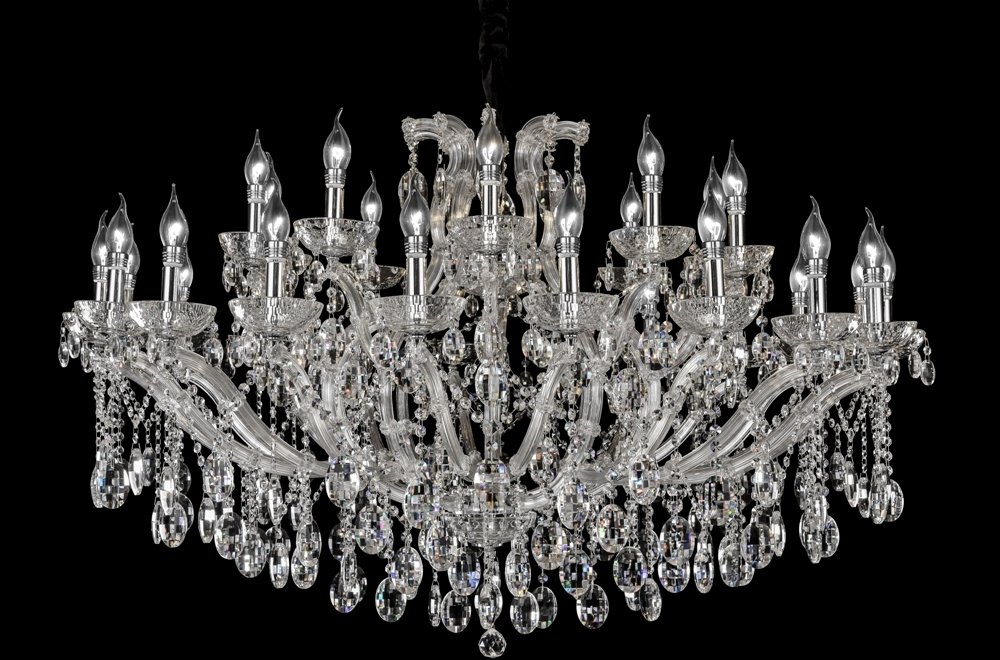 HOLLYWOOD SP20+10 CHROME Подвесная хрустальная люстра Hollywood Crystal Lux HOLLYWOOD SP20+10 CHROME