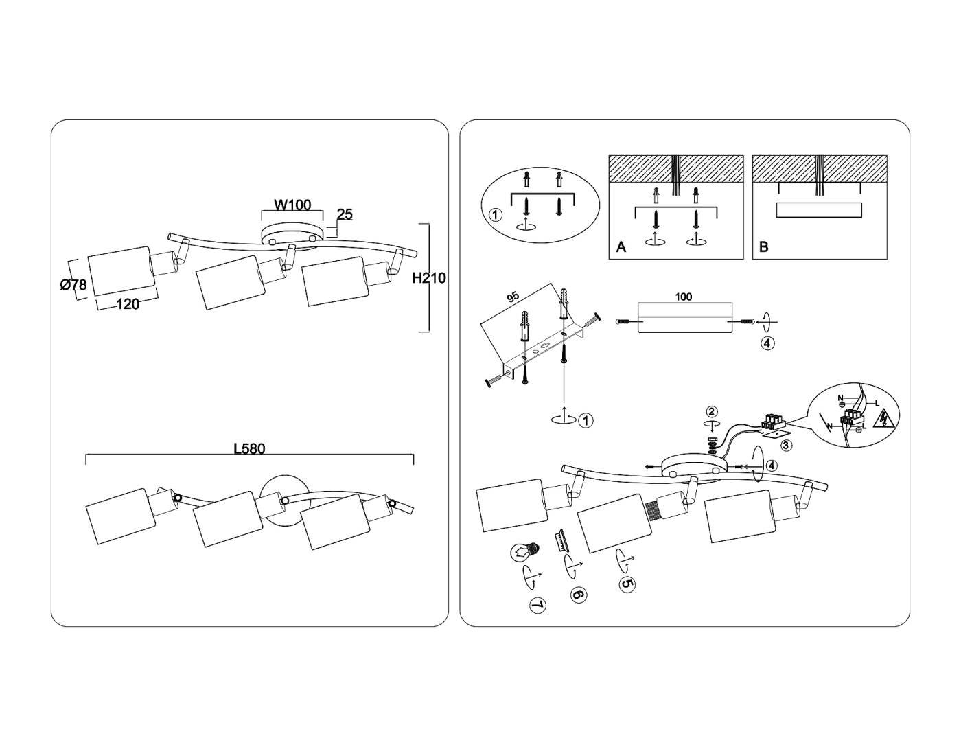 Светильник спот Ambrella Loft TR8722
