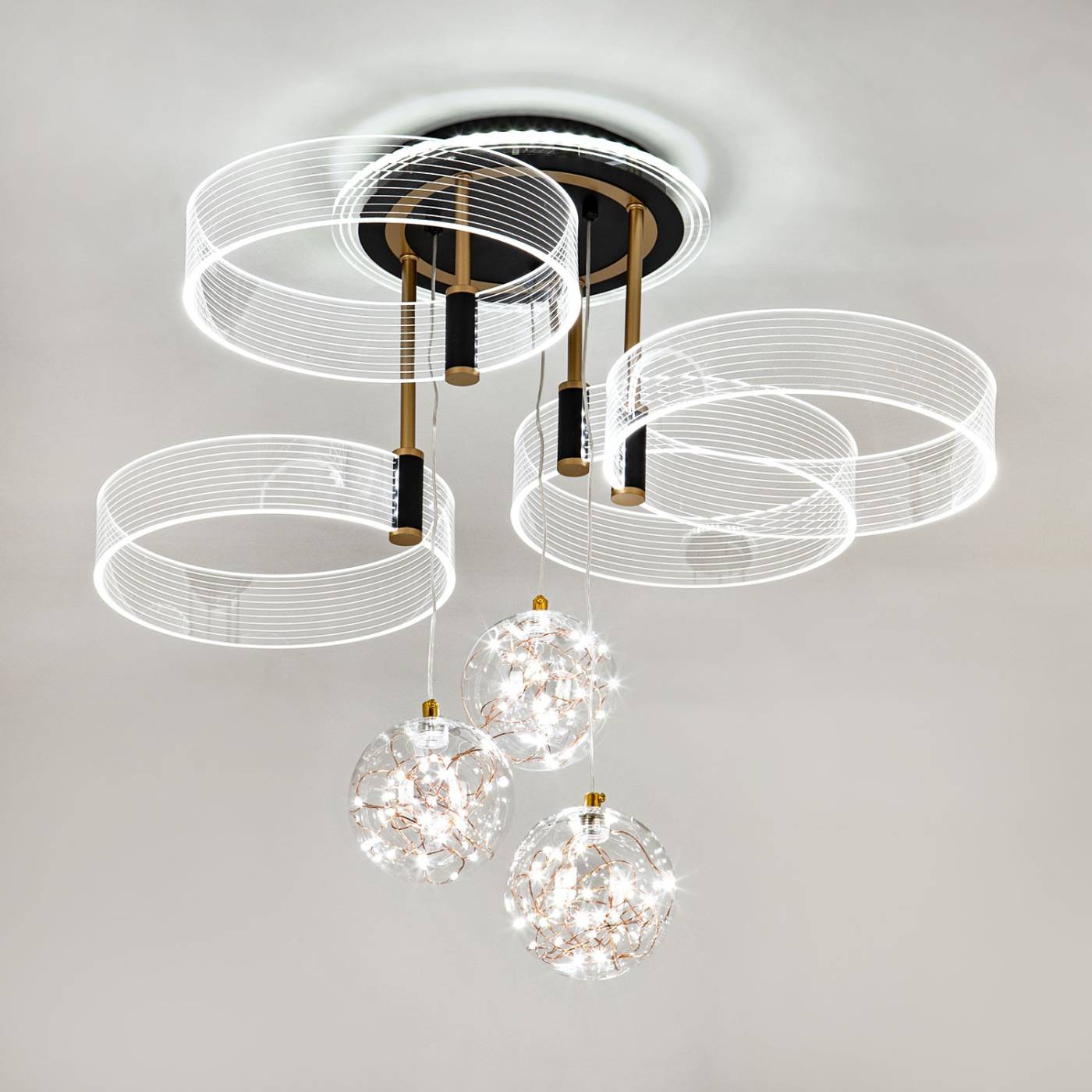 L1040-750 BK Потолочная люстра L LED4U L1040-750 BK