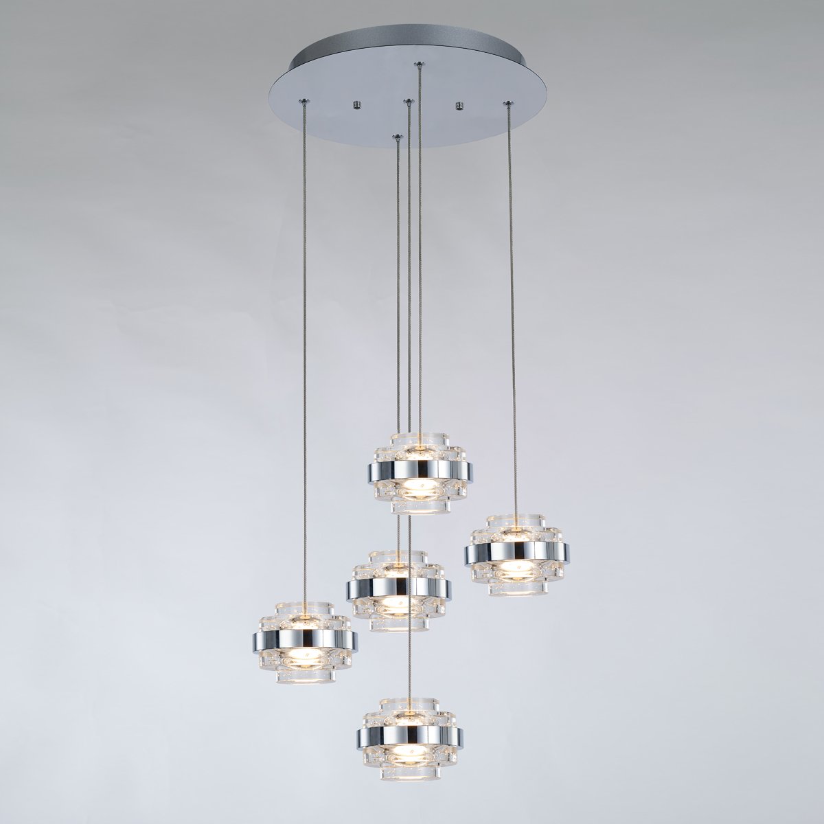 Светильник подвесной Delight Collection Indiana MD22030002-5A chrome/clear