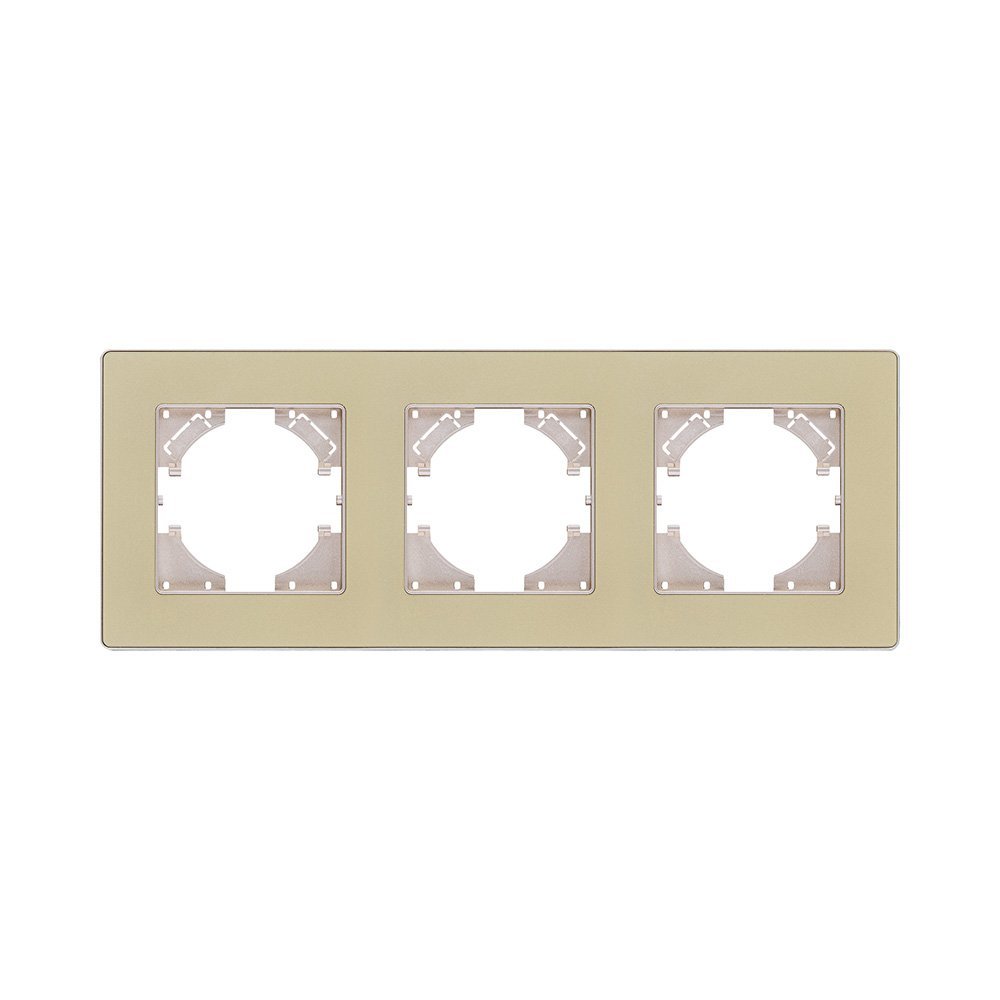 EA3GD Рамка 3-постовая, золотой Kollinger Eleganz Acryl EA3GD