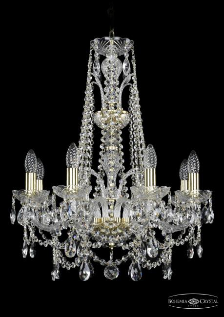 1411/8/195/XL-65 G Подвесная хрустальная люстра 1411 Bohemia 1411/8/195/XL-65 G