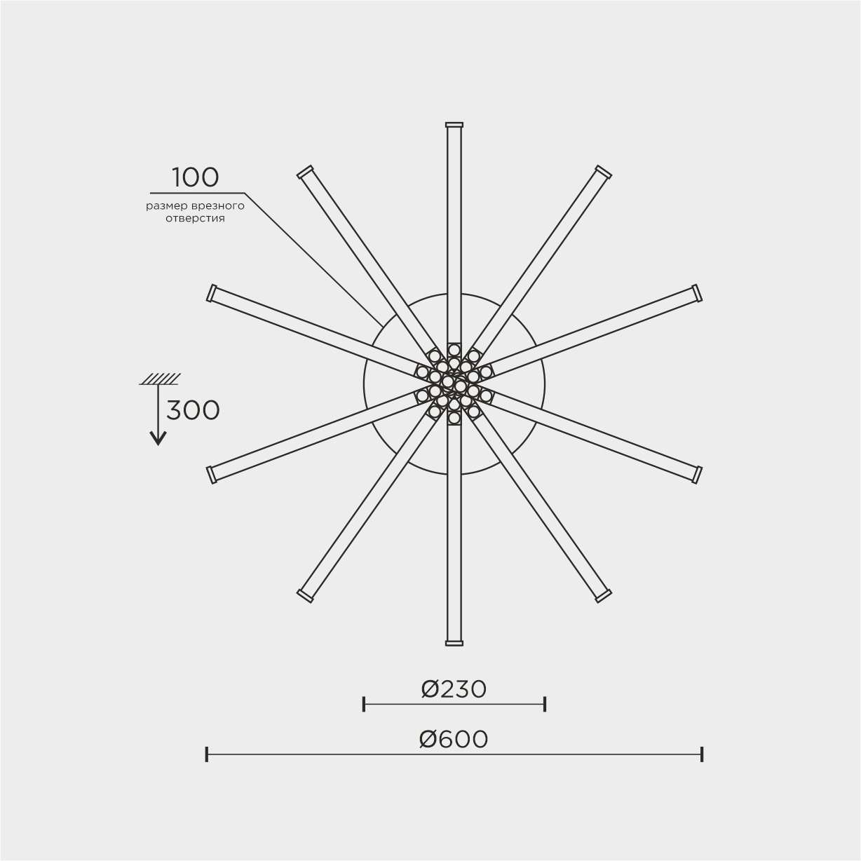 Потолочная люстра MDL Modelux MDL.9371.600CL WH