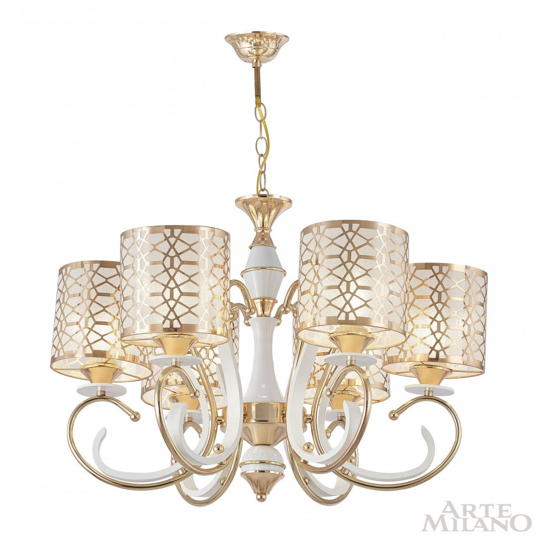 Подвесная люстра Arte Milano Florentia-1237 301237/6 Wh/Gd